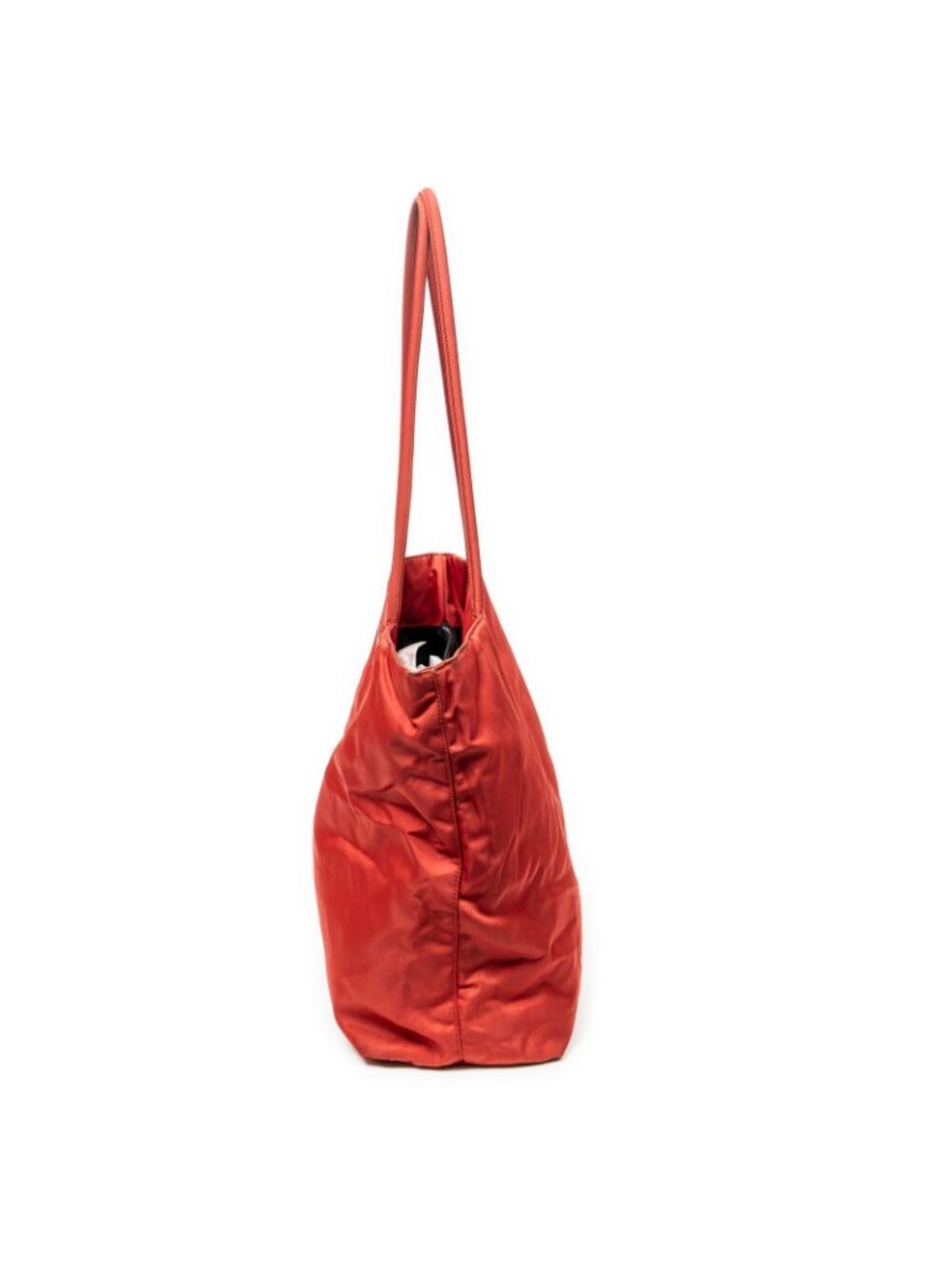 Prada Vintage Small Open Tote Red Nylon Canvas - Picture 3 of 10
